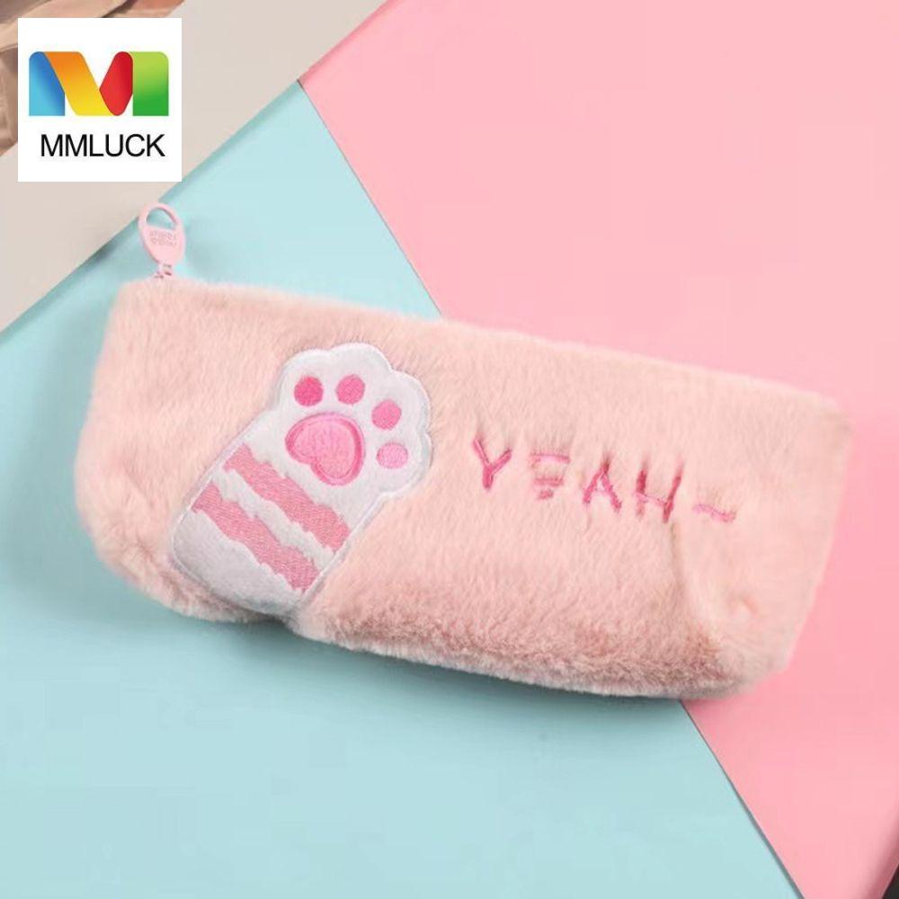 Túi Đựng Bút Hình Chân Mèo Phủ Lông Dễ Thương Tiện Dụng Cho Học Sinh