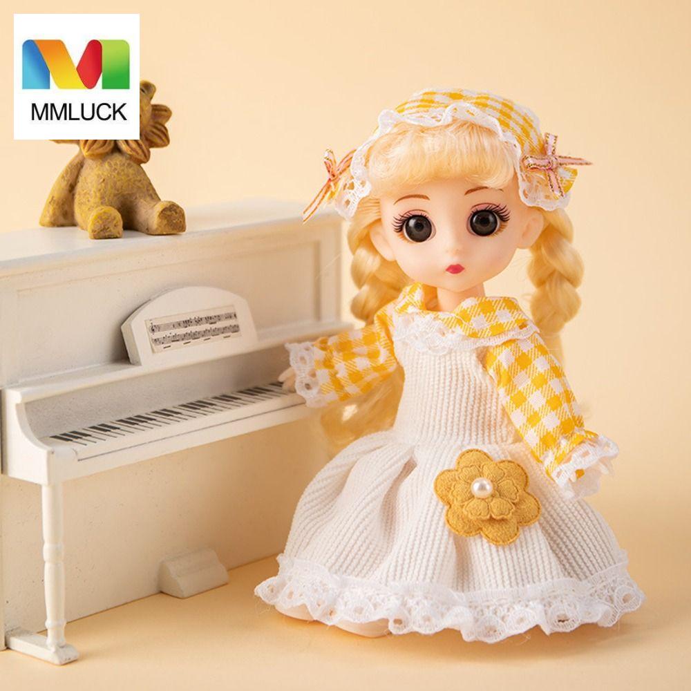 Búp Bê Barbie 16cm Bjd 16cm 13 Khớp Nối 3d