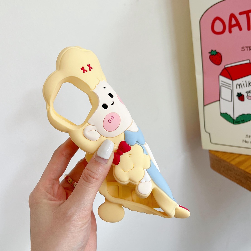 Ốp Điện Thoại Silicon tpu Mềm Hình Hoạt Hình 3D Bảo Vệ Toàn Diện Cho iPhone 14 13 Pro MAX 12 11