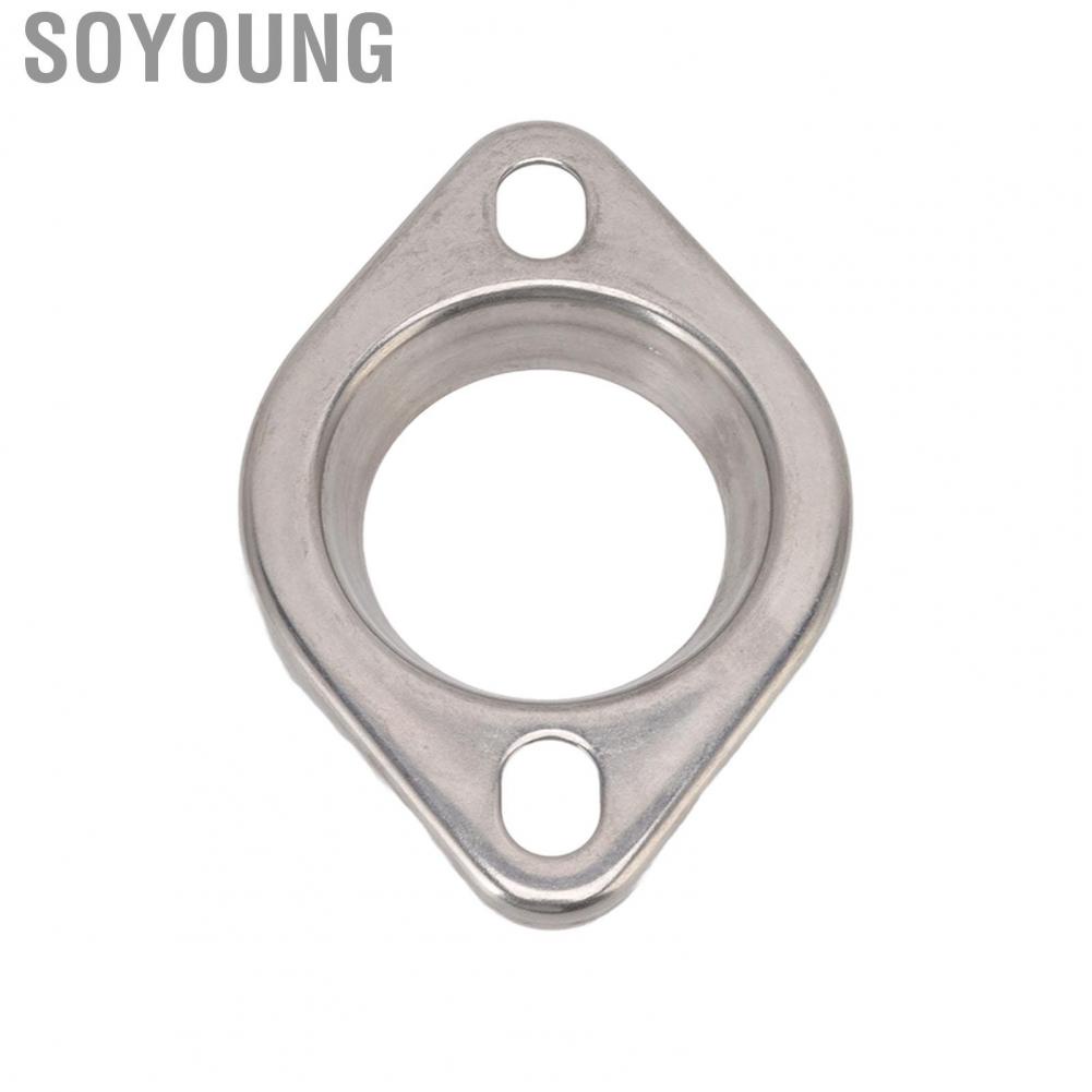 Soyoung 2.5in Manifold Collector Flange  Durable Stainless Steel 2 Bolt Exhaust Downpipe for Car