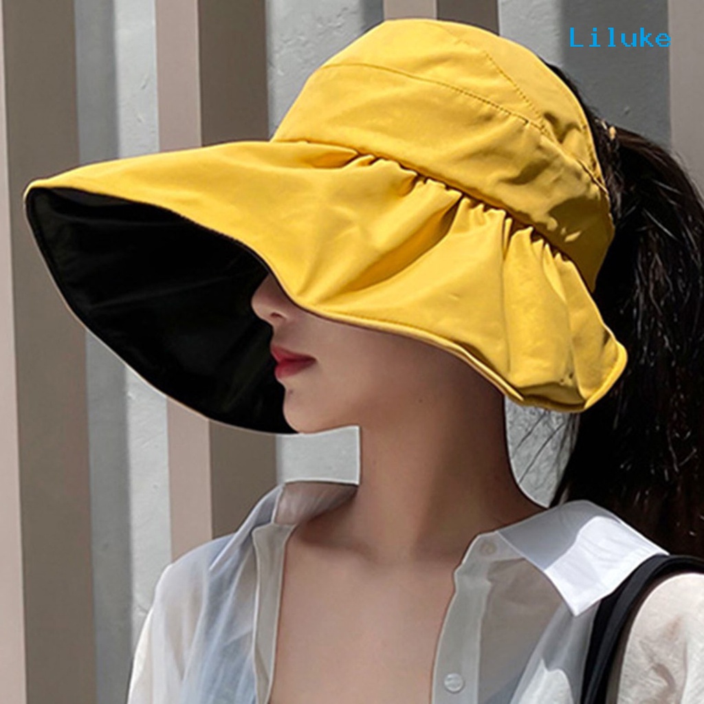 Mũ Chống Nắng Đi Biển Mùa Hè Thoáng Khí Màu Sắc Đơn Giản Có Thể Điều Chỉnh Kích Cỡ Cho Nữ