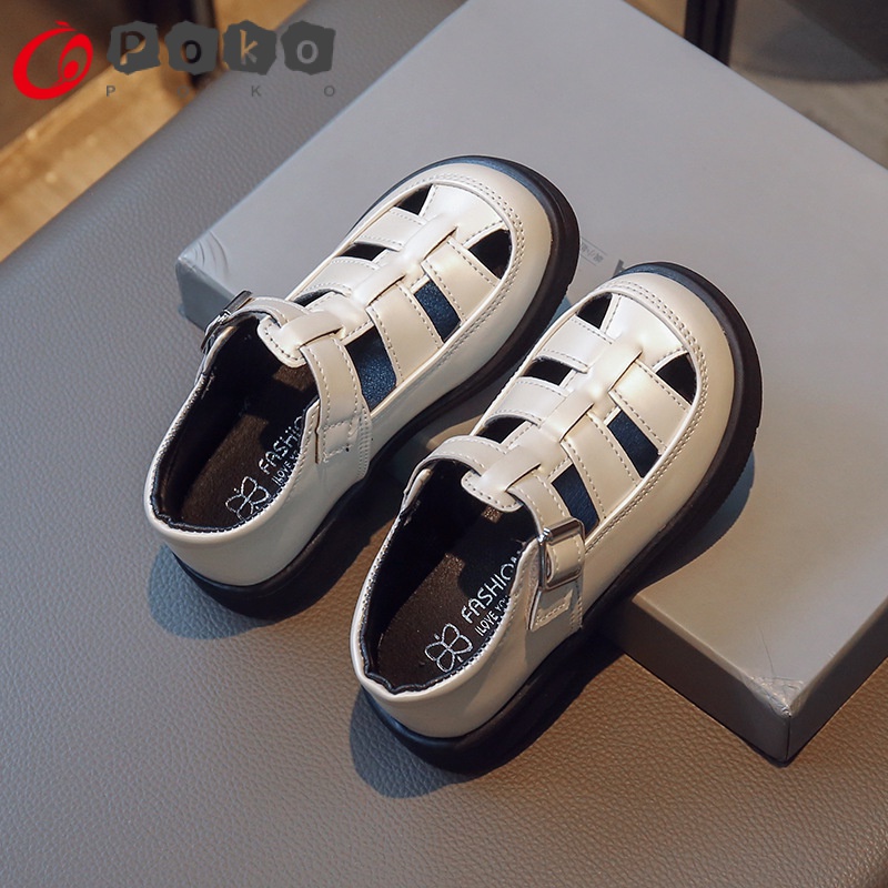 Giày Sandal Đế Bằng Hở Ngón Phong Cách La Mã Thời Trang Mùa Hè 2023 Mới Cho Bé Trai Gái