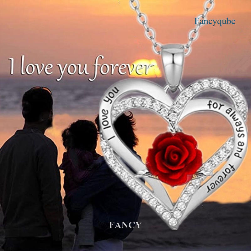 Vòng cổ Hợp Kim Mặt Trái Tim Đính Đá Thời Trang Cho Nữ