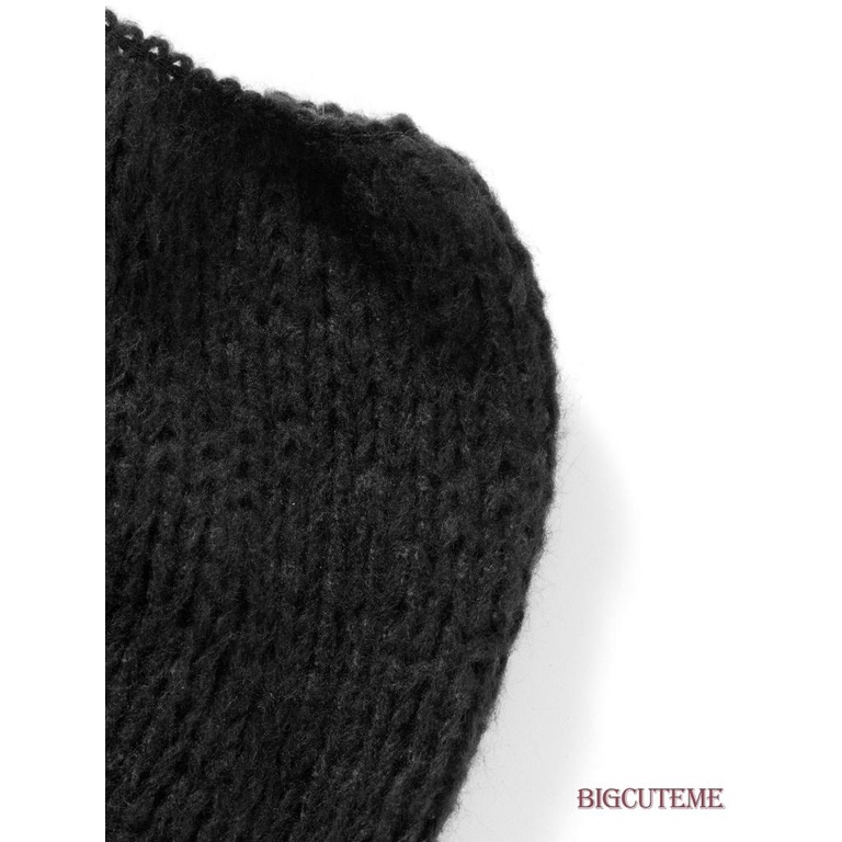 [] Áo Ống Dệt Kim Không Tay Màu Đen Phong Cách Đường Phố Thời Trang Xuân Hè Mặc Thường Ngày Đi Tiệc Thường Ngày Cho Nữ