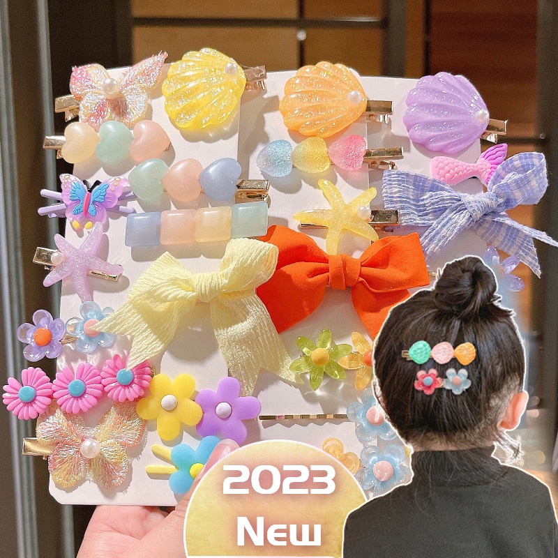 Kẹp Tóc Hoạt Hình Phong Cách Đại Dương / Bướm / Trái Tim Dễ Thương Thời Trang 2023