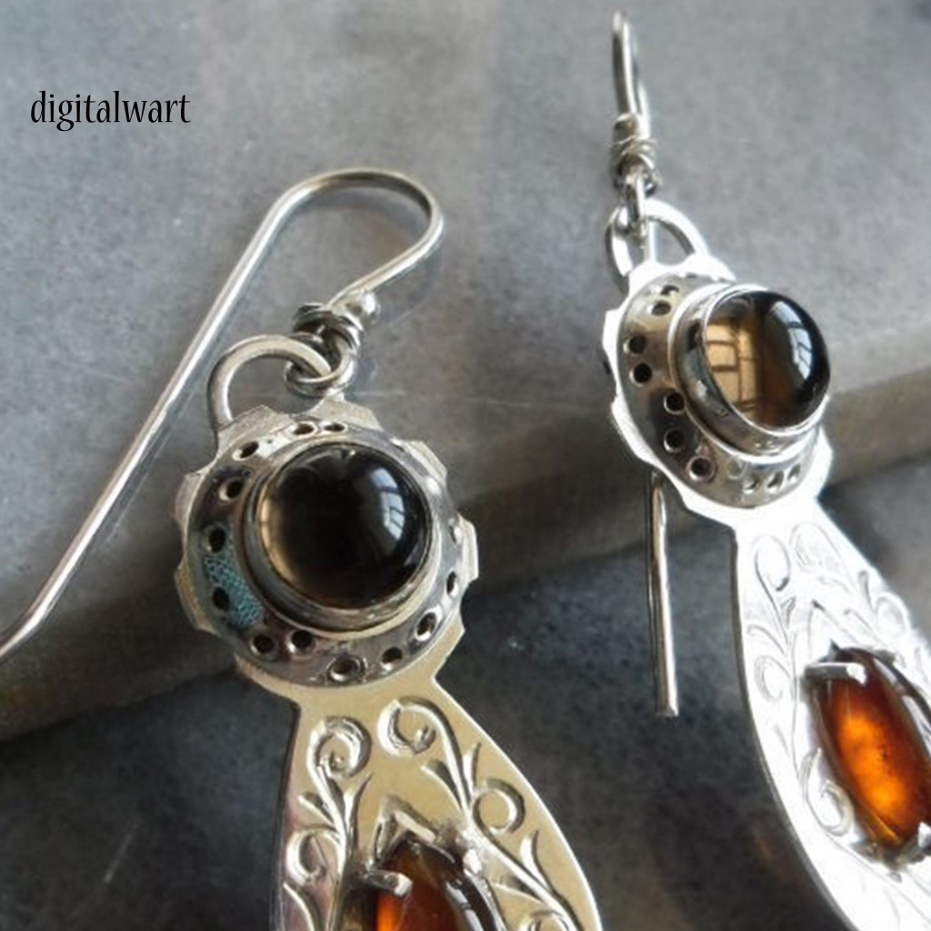 Kỹ Thuật Số| 1 Đôi Bông Tai Dáng Dài Mạ Điện Họa Tiết Bàn Tay Phong Cách Vintage Thời Trang Cho Nữ