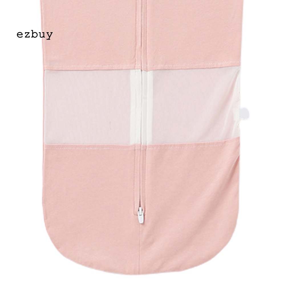 [EY] Chăn Quấn Em Bé Chất Liệu Cotton Có Dây Kéo Kép Màu Trơn Parisarc