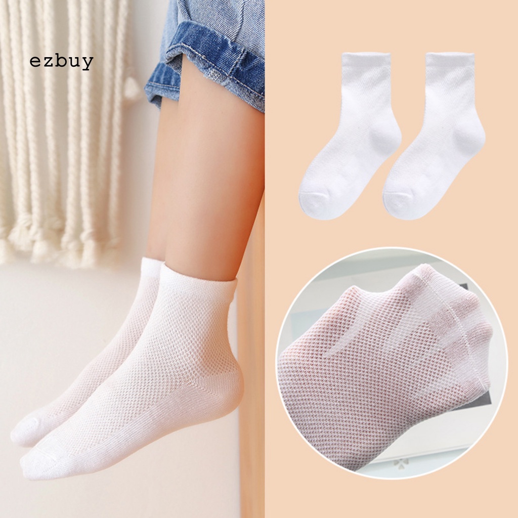 1 Đôi Vớ Lưới Màu Trơn Thấm Hút Mồ Hôi Tốt Thời Trang Mùa Hè Cho Bé