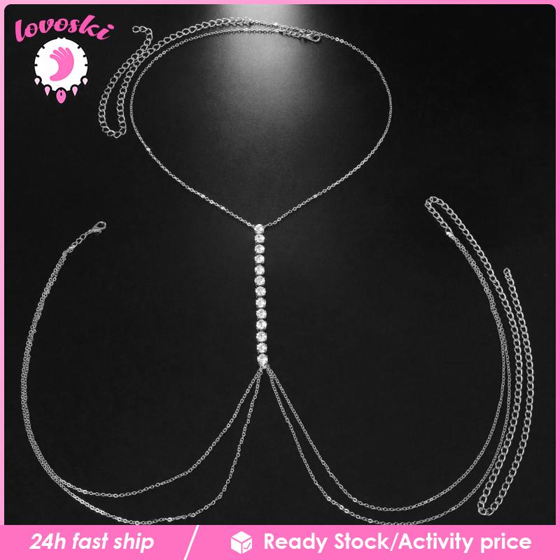 [Lovoski] Bikini Mắt Xích Đeo Thắt Lưng Sáng Bóng Có Thể Điều Chỉnh Cho Tiệc Tùng