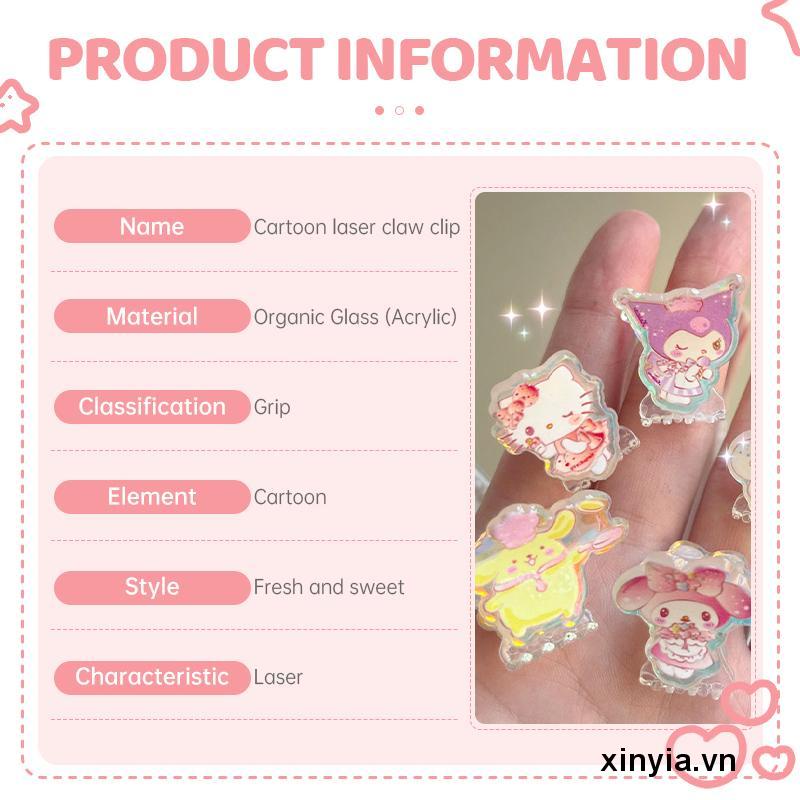 Kẹp Tóc Hello Kitty/ Cún Con/ Melody Bằng Acrylic Đáng Yêu Cho Nữ Sinh