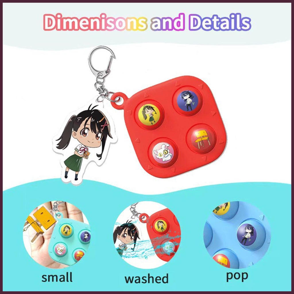 Móc Khóa Có Dây Treo Hình Mèo Munakata Sota Dễ Thương Giảm Căng Thẳng