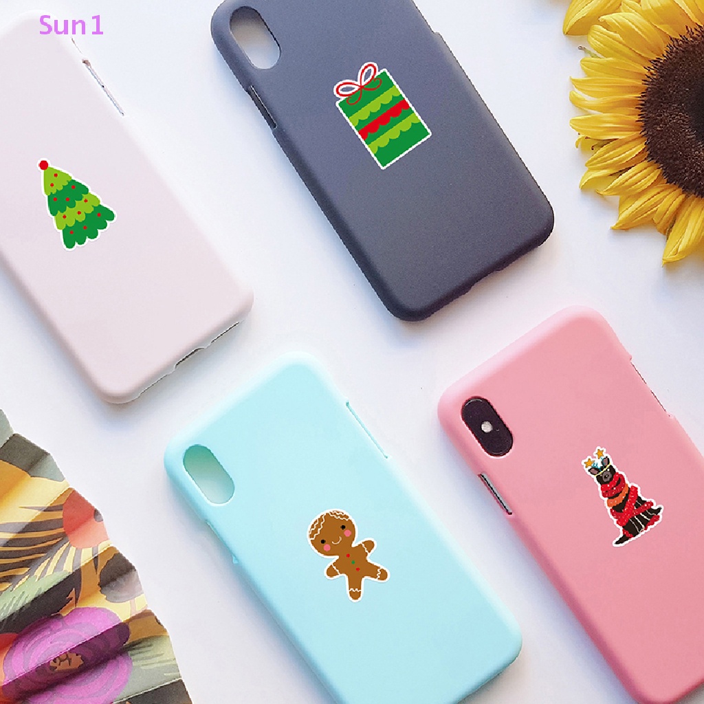 Set 50 Sticker Dán Trang Trí Laptop Chủ Đề Giáng Sinh