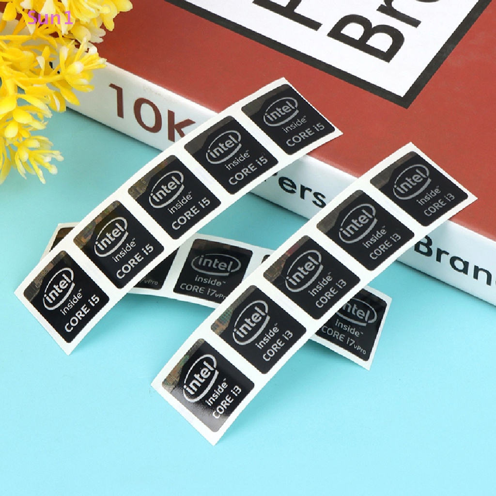 Set 5 Miếng Dán Logo 4th Intel Core i3 i5 i7 Dành Cho Máy Tính Xách Tay