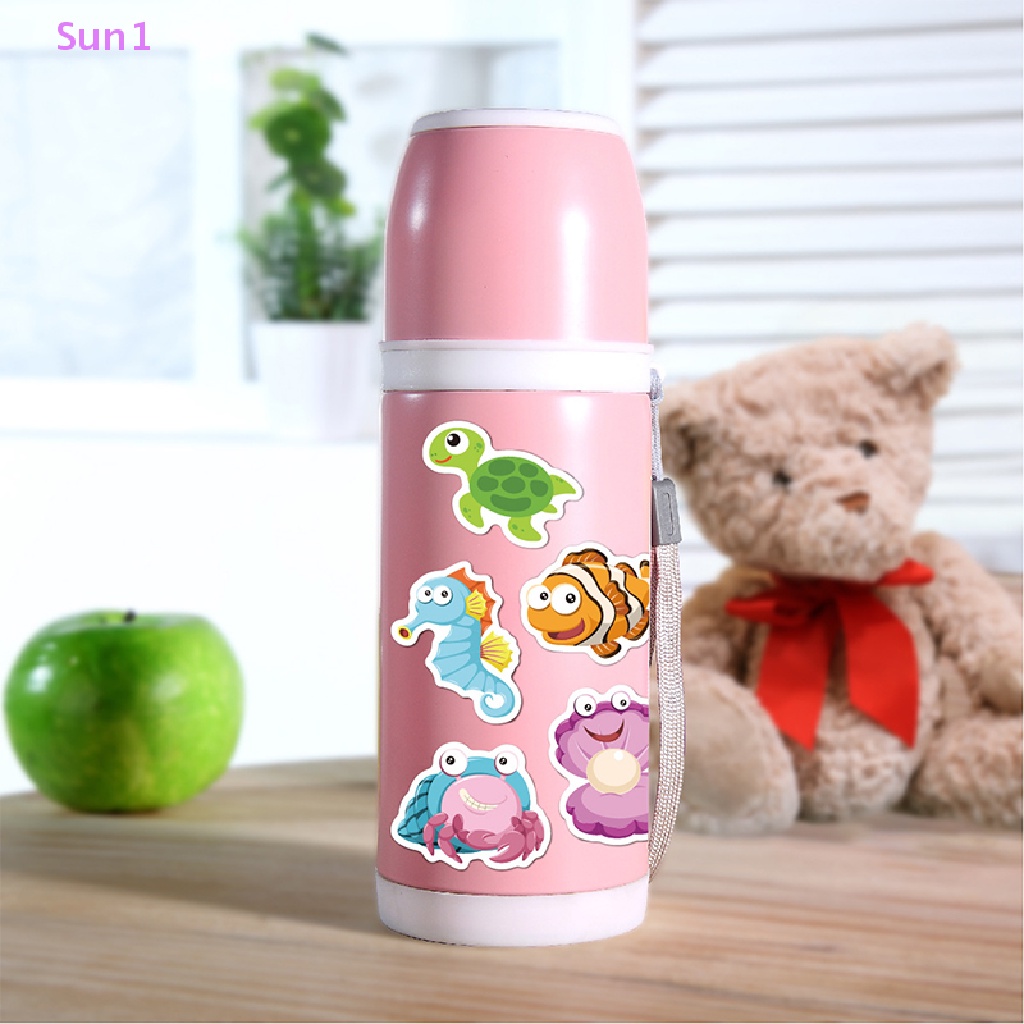 Set 50 Sticker Dán Trang Trí Hình Động Vật Biển Độc Đáo