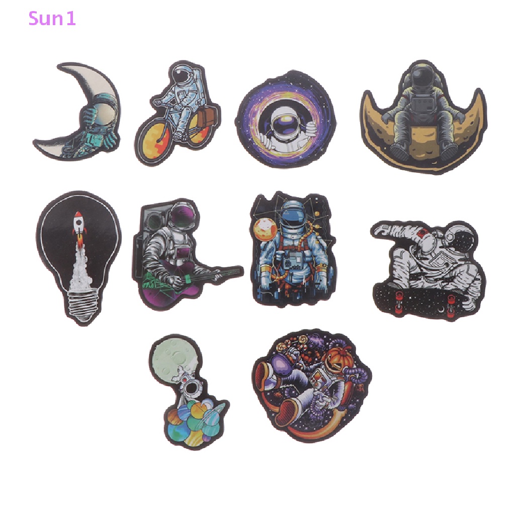 Sun1 > 50 Miếng Dán Hoạt Hình Phi Hành Gia Không Gian Trang Trí Ván Trượt DIY
