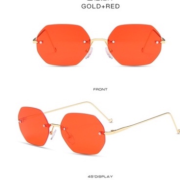 Kính Mát Gọng Kim Loại Chống Tia Bức Xạ UV400 Thời Trang Cho Nữ