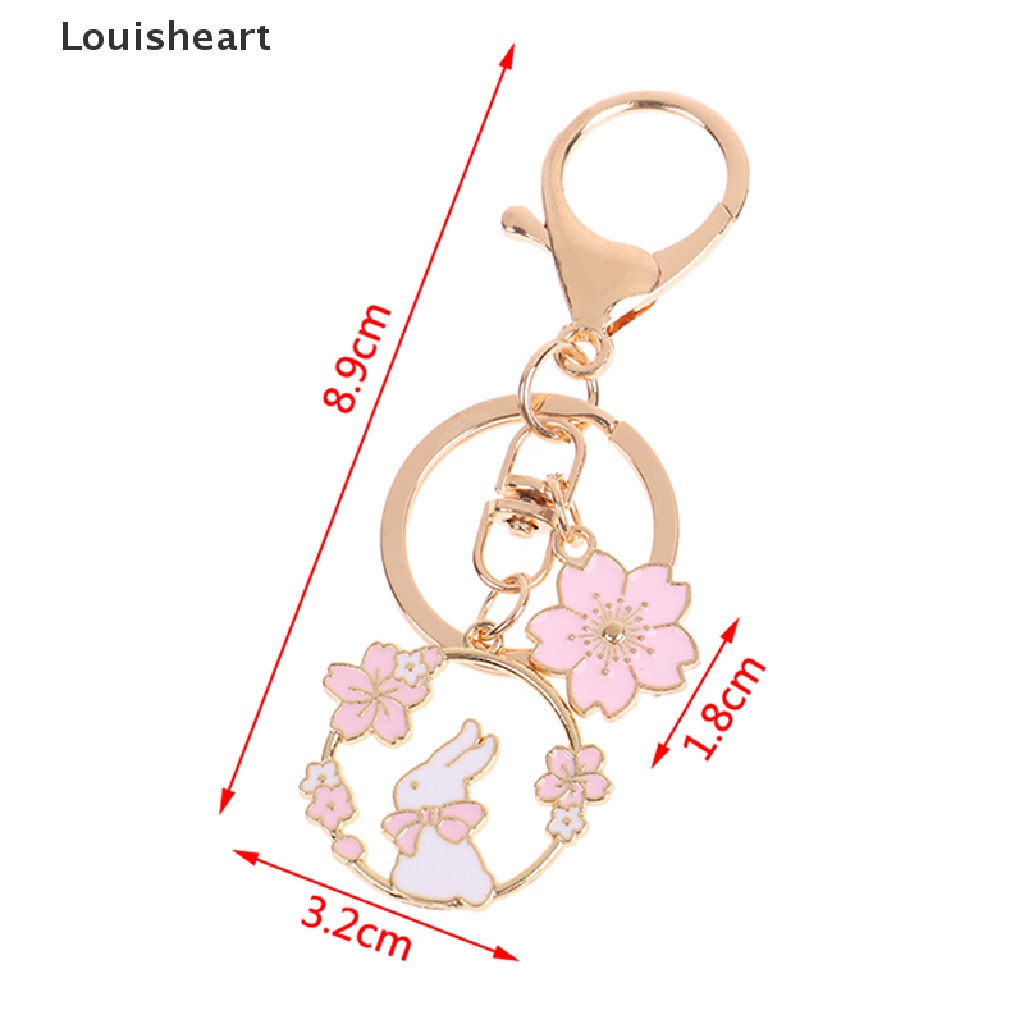 Móc Khóa Louisheart Tráng Men Hình Thỏ / Mèo Đáng Yêu