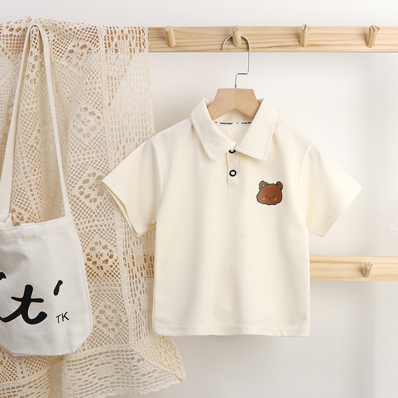 Áo Thun In Hoạt Hình Gấu Thời Trang Mùa Hè Dành Cho Bé Trai 2023