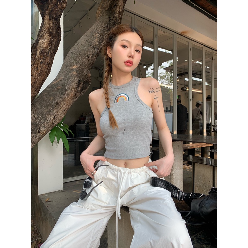 Áo Thun Ba Lỗ Họa Tiết Cầu Vồng Vui Nhộn