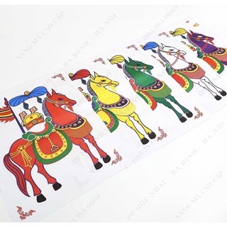 Set 5 giấy in hình ngựa 5 màu cúng nhập trạch- cúng tạ đất loại 1 vhmart142