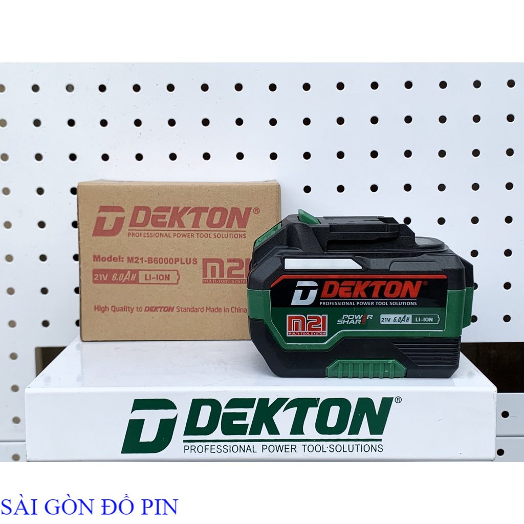 Pin Dekton 6Ah New / M21-B6000Plus / Chân Phổ Thông Makita / Dùng Được Cho Máy Chính Hãng Makita máy pin sài gòn