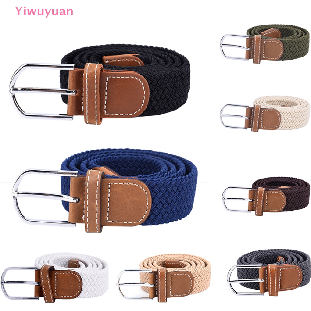Thắt Lưng Vải Canvas Bện Co Giãn Cho Nam Áo Thun Thiết Kế Mới Năng Động Thời Trang