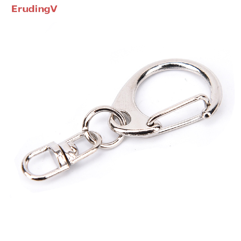 Set 10 Móc Khóa Ngắn Màu Bạc Bóng DIY