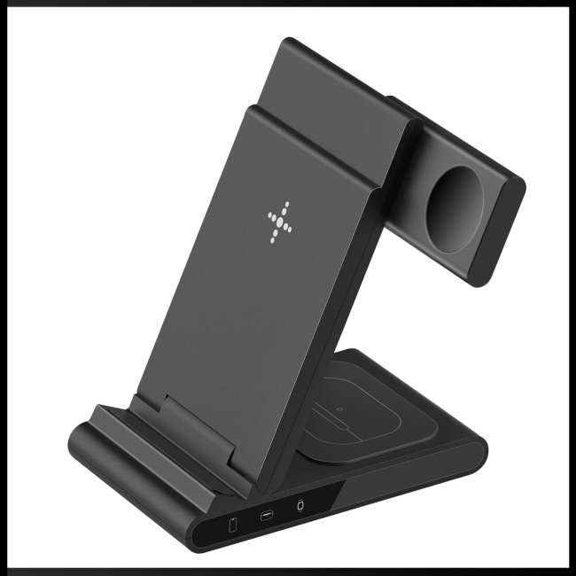 Đế Sạc Nhanh Không Dây Zevaret 3 Trong 1 Có Thể Gập Lại Dành Cho Iphone Iwatch