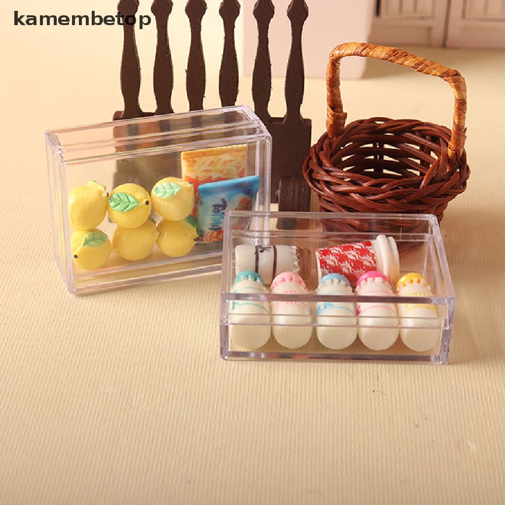 Hộp Đựng Đồ Mini Trong Suốt Trang Trí Nhà Búp Bê Tỉ Lệ 1 / 12