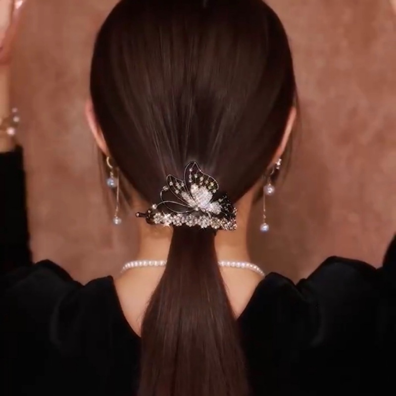 Kẹp Tóc Bướm Đính Ngọc Trai Sang Trọng Cho Nữ