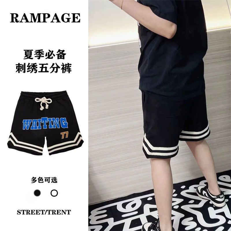 Quần Short Hip Hop Ngắn Dáng Rộng Thêu Họa Tiết Đơn Giản Thoải Mái Phong Cách Hip Hop Mỹ Mùa Hè Mới Cho Nữ