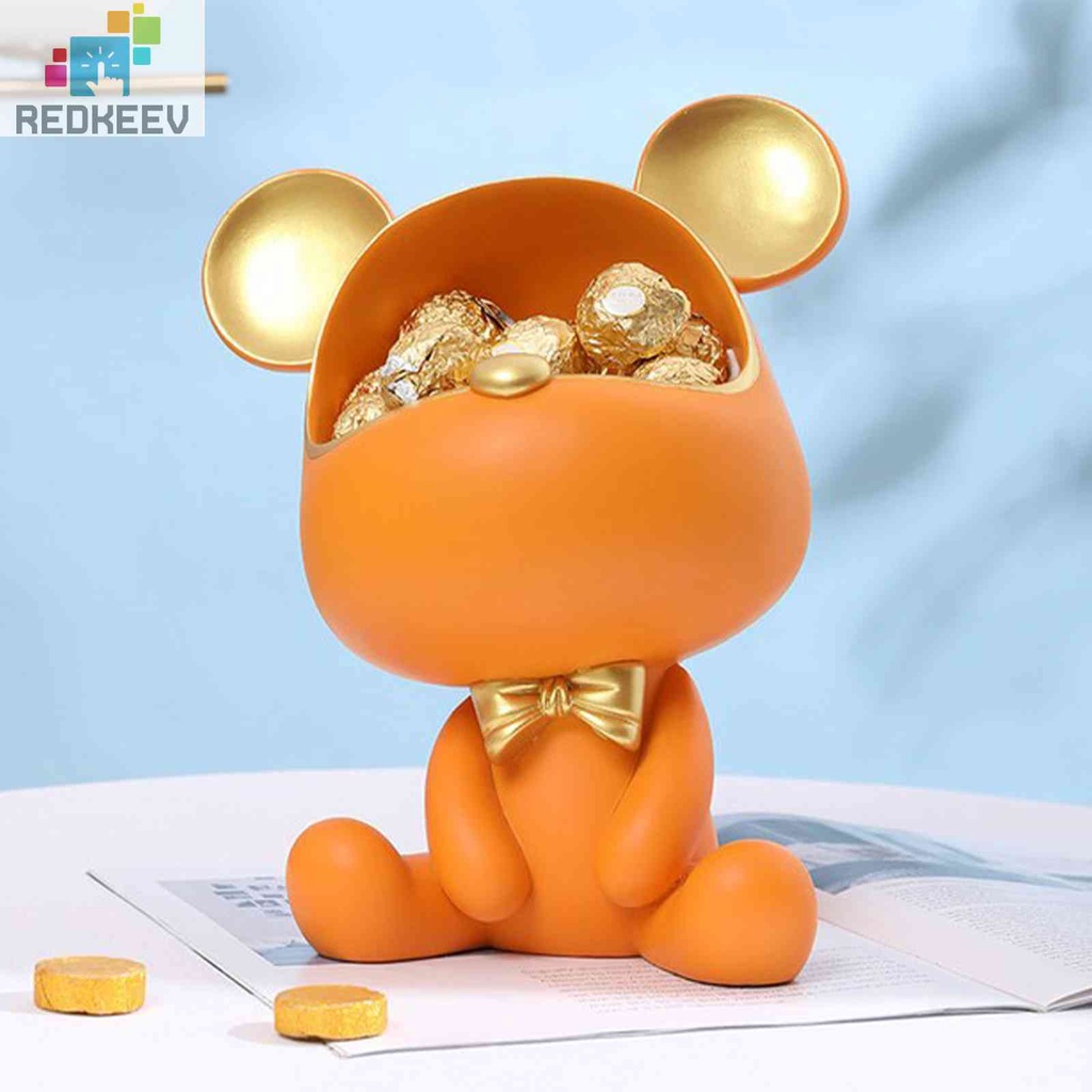 Gấu 3D Bằng Nhựa Resin Để Bàn Trang Trí Nhà Cửa