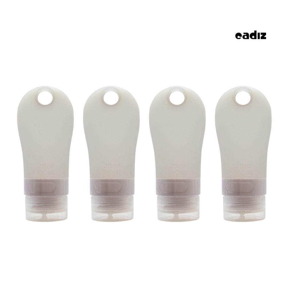 Set 4 Chai Đựng Nước Rửa Tay 60ml Bằng Silicon Chống Rơi Chống Rò Rỉ Tiện Dụng