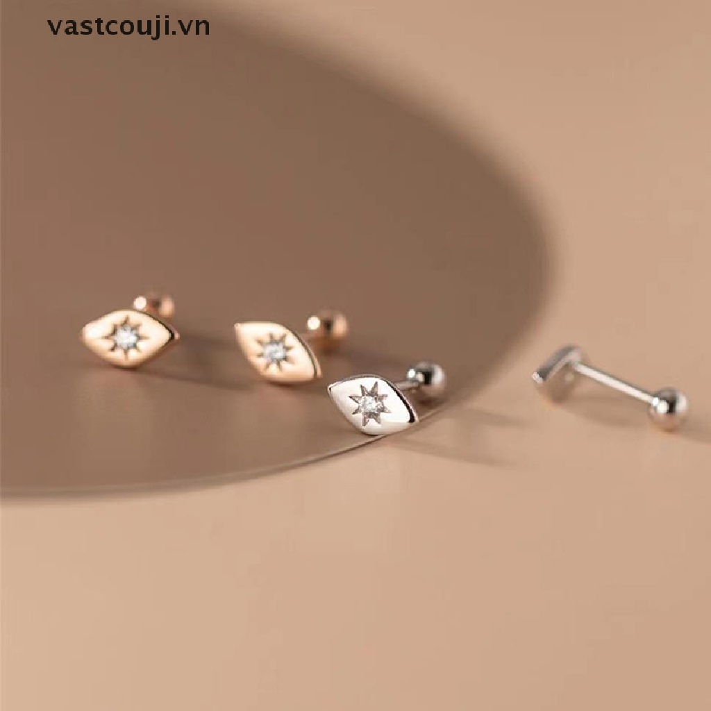 1 Đôi Bông Tai Đính Đá Zircon Thời Trang Cho Nữ