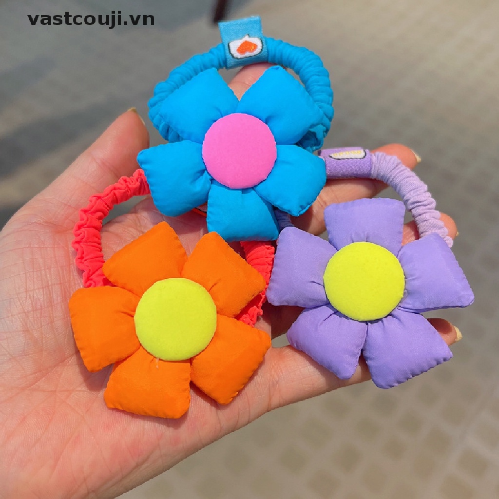 Dây Cột Tóc Co Giãn In Họa Tiết Hoa Nhiều Màu Sắc Cho Nữ