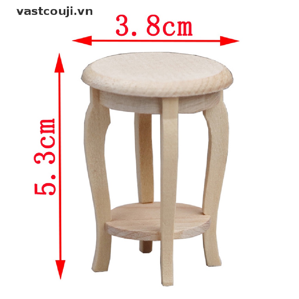 Mô Hình Ghế Đẩu VASTJI Tỉ Lệ 1 / 12 Trang Trí Nhà Búp Bê