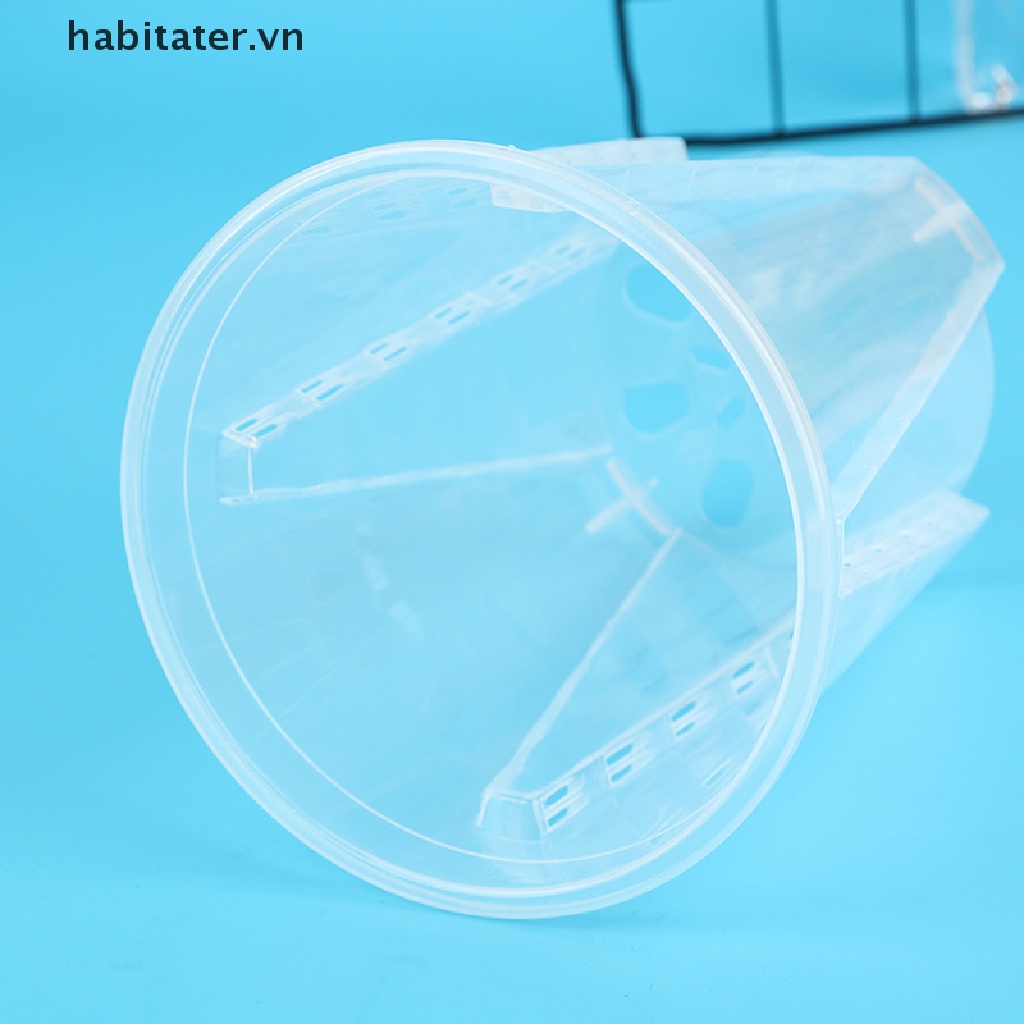 TATER Plant Pot DIY Plastic Transparent Cylindrical Flower Holder Vegetable Planter VN