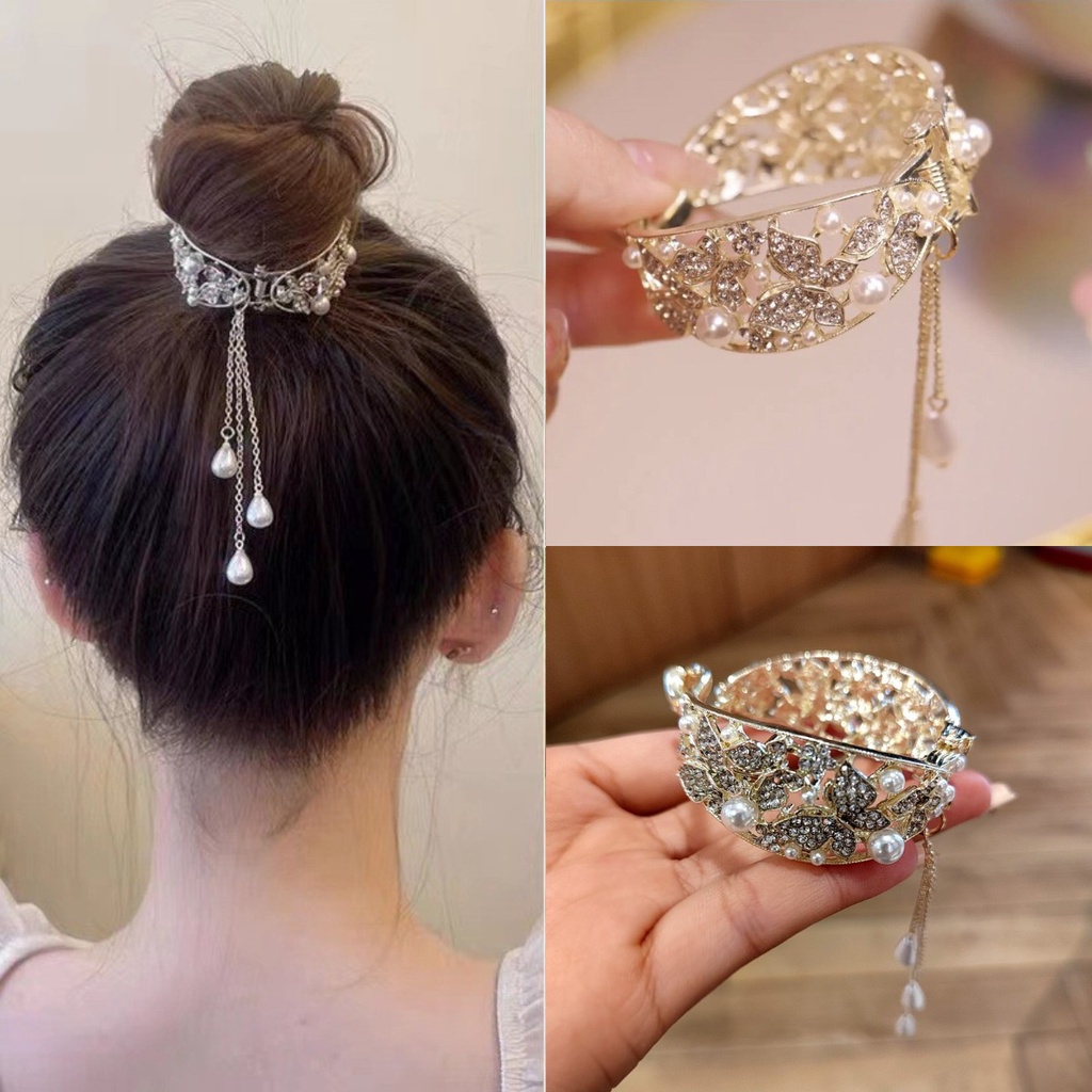 Kẹp Tóc Đuôi Ngựa Bằng Bạc Phong Cách Hàn Quốc Thời Trang Mùa Xuân Dành Cho Bạn Nữ