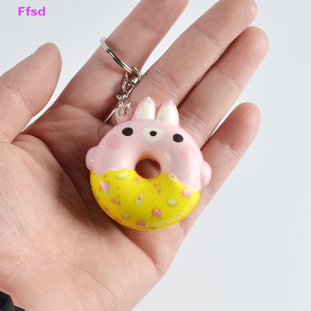{Ffsd} Đồ Chơi Móc Khóa Mặt Dây Chuyền Hình Bánh Donut Đàn Hồi Chậm Đồ Chơi * Hàng Bán Chạy