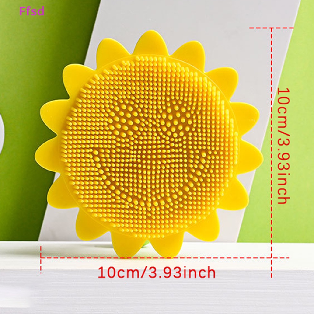 {Ffsd} Bàn Chải Gội Đầu Bằng Silicon Mềm Hình Hoa Hướng Dương Cho Bé Sơ Sinh Tắm Mát Xa Spa * Bán Chạy