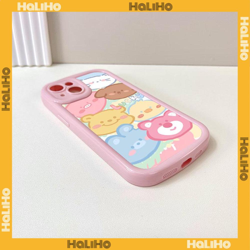 Case for iPhone 11 Soft TPU Glossy Round Edges Case Cute Cartoon Animals Camera Protection Shockproof For iPhone 14 13 12 11 Pro Max 7 8 Plus X XR