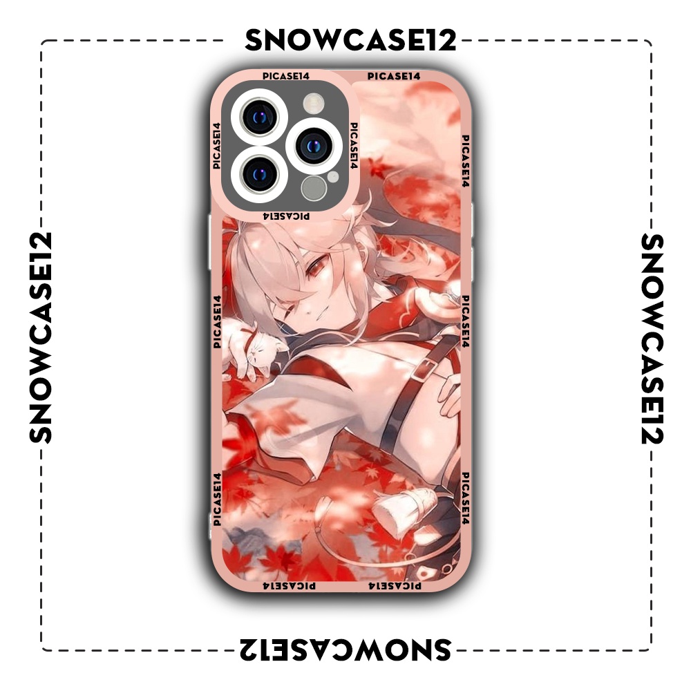 Ốp iphone cạnh vuông Snowcase12 Kaedehara kazuha game 6/6s/7plus/8plus/x/xr/xs/11/12/13/pro/max/plus/promax/14