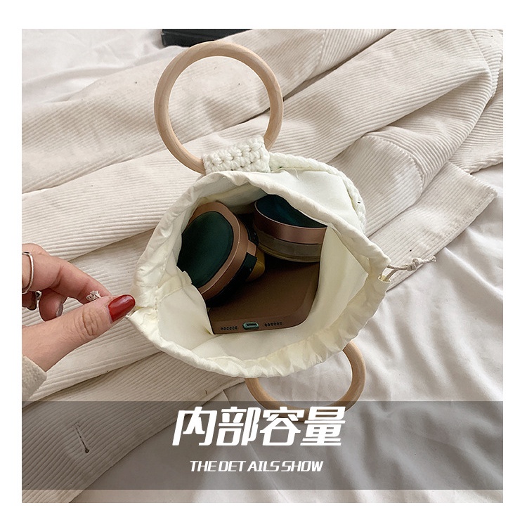 Túi Xách Đan Len Họa Tiết Hoa Tulip Mẫu Mới 2023 Thời Trang Mùa Hè Cho Nữ