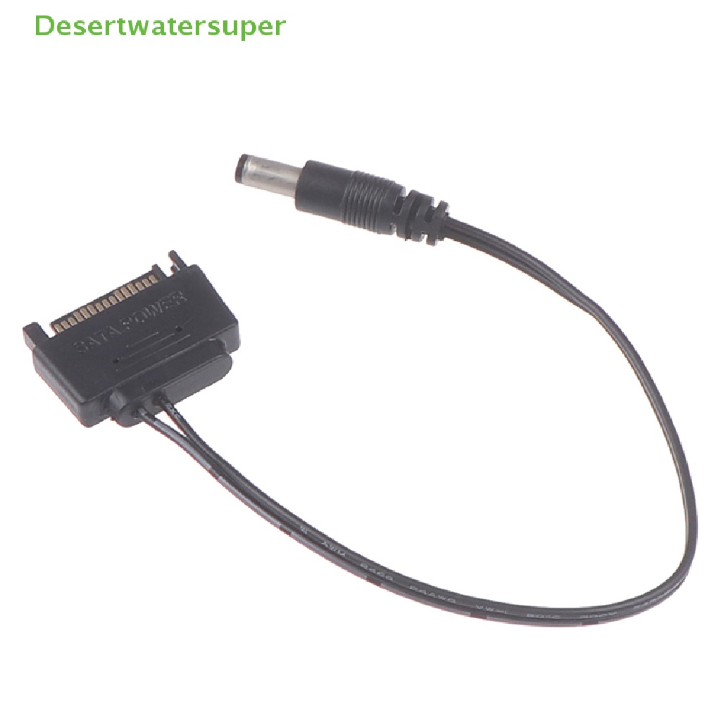 1 Cáp Nguồn SATA Chuyển Đổi Đầu Đực Sang DC 5.5 * 2.1mm 12V 20cm