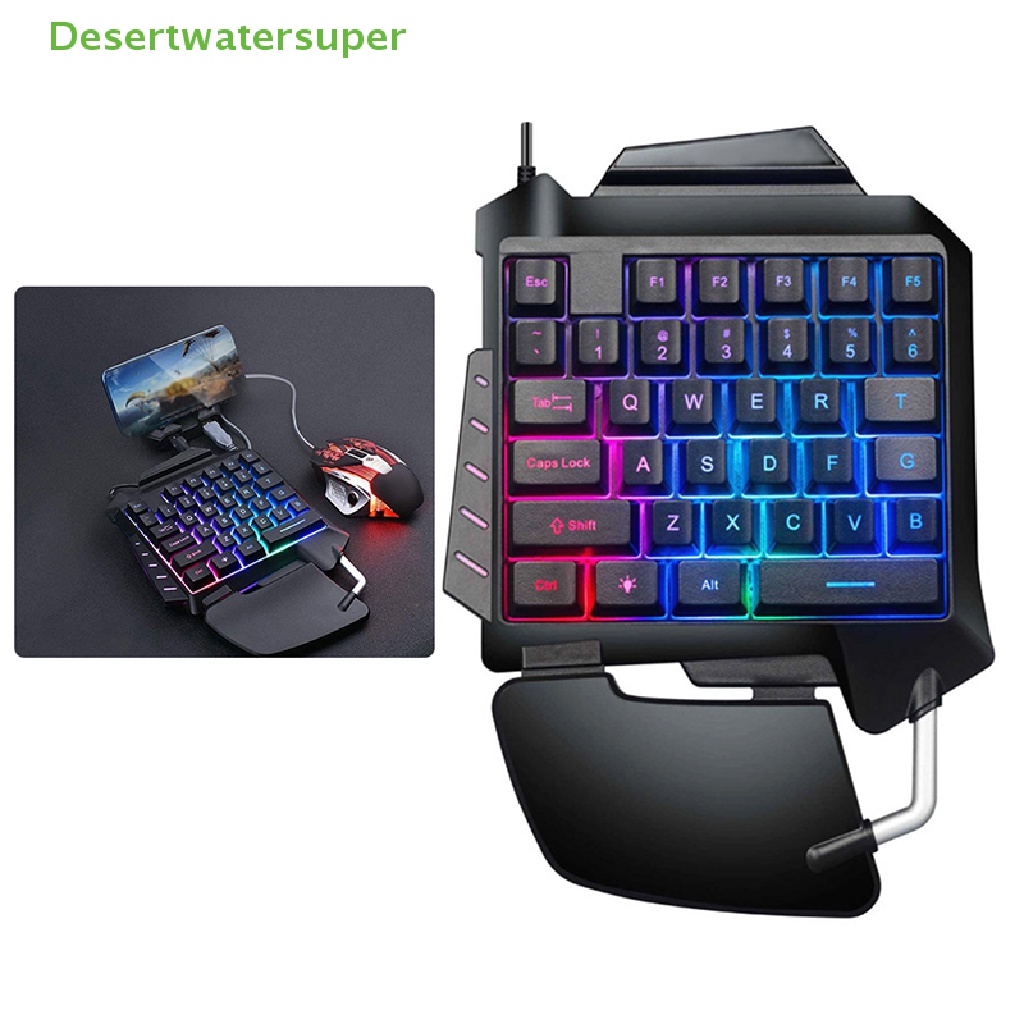 Bàn Phím Cơ Gaming Một Tay Cầm Nhỏ Gọn Có Đèn Nền RGB