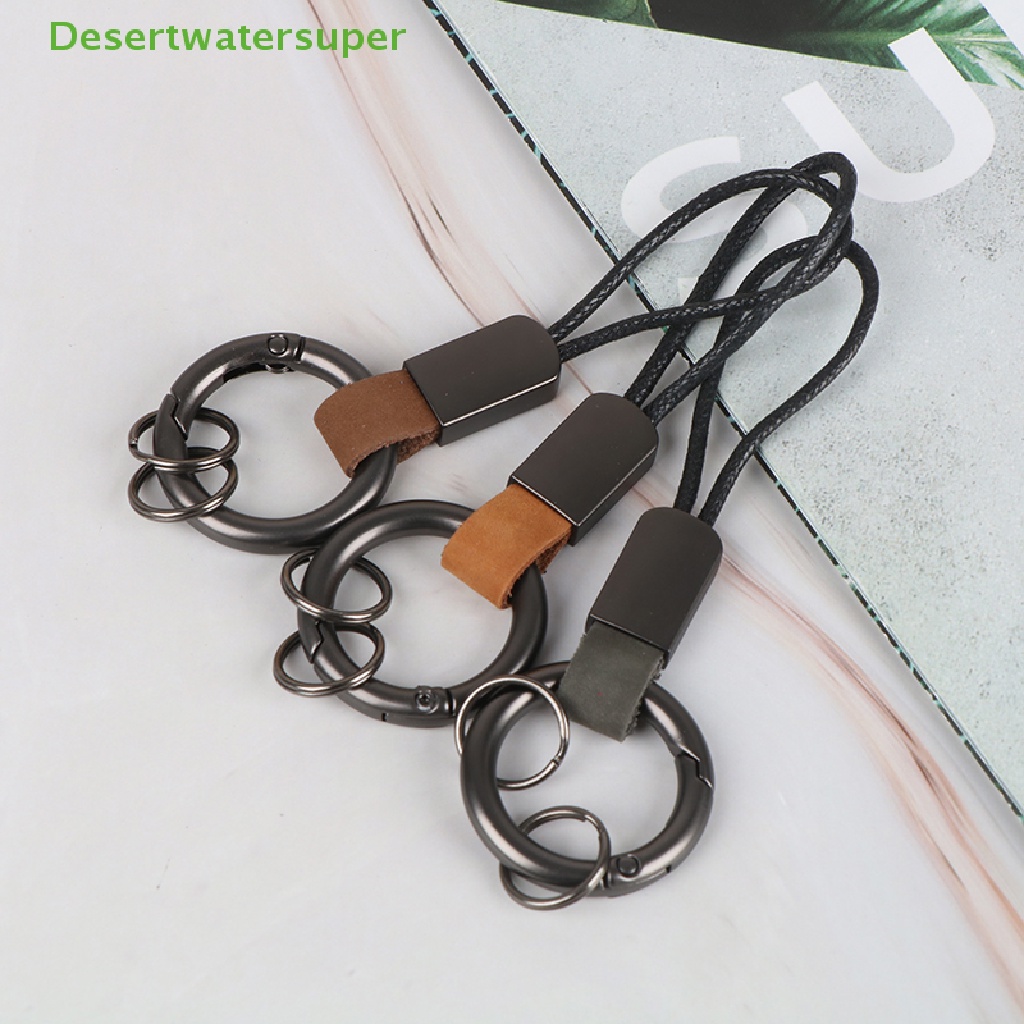 Móc Khóa Dây Da Đơn Giản Dành Cho Nam Nữ