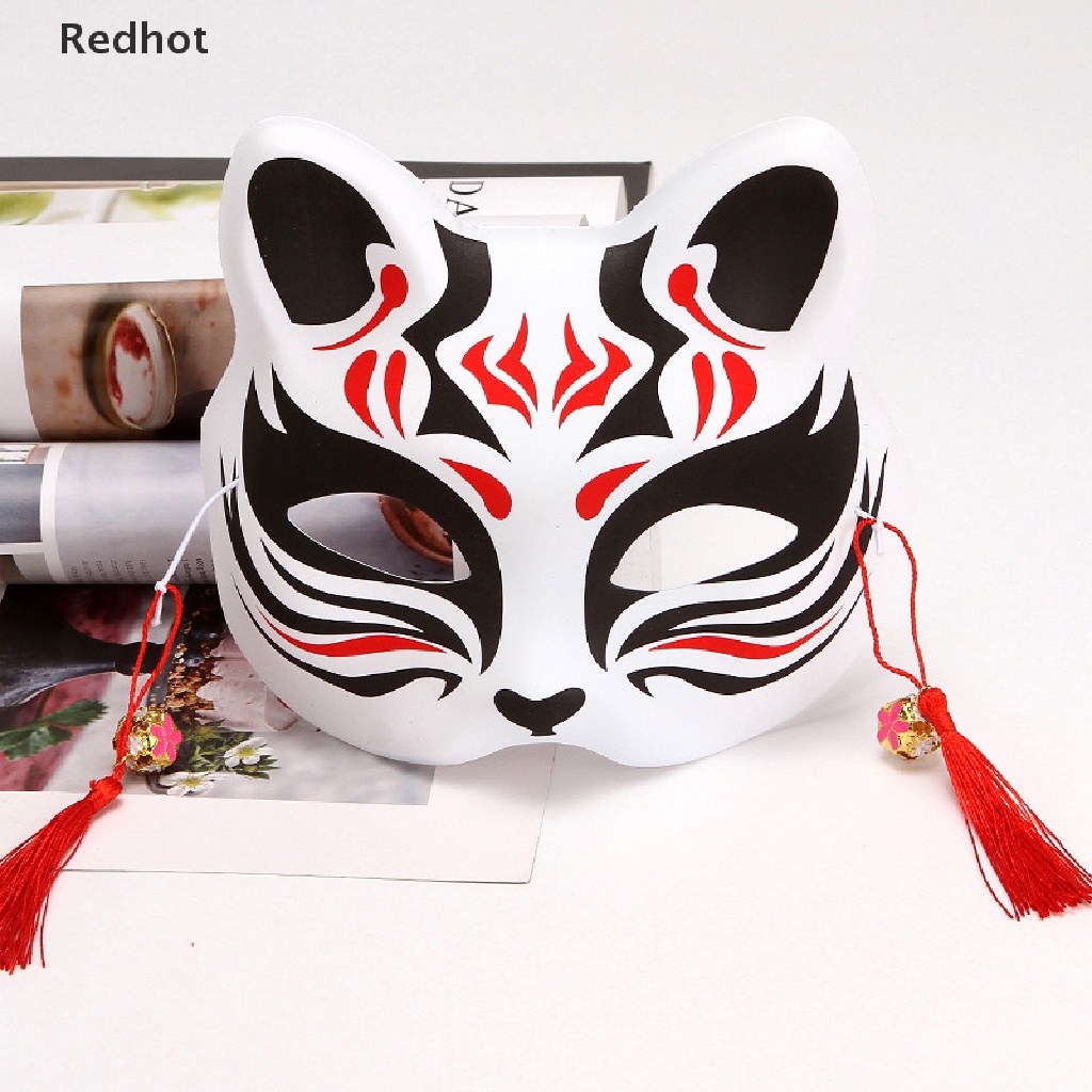 &lt; Redhot &gt; Mặt Nạ Hóa Trang Anime Foxes Nhật Bản Rave Anime Demon Slayer Nửa Mặt