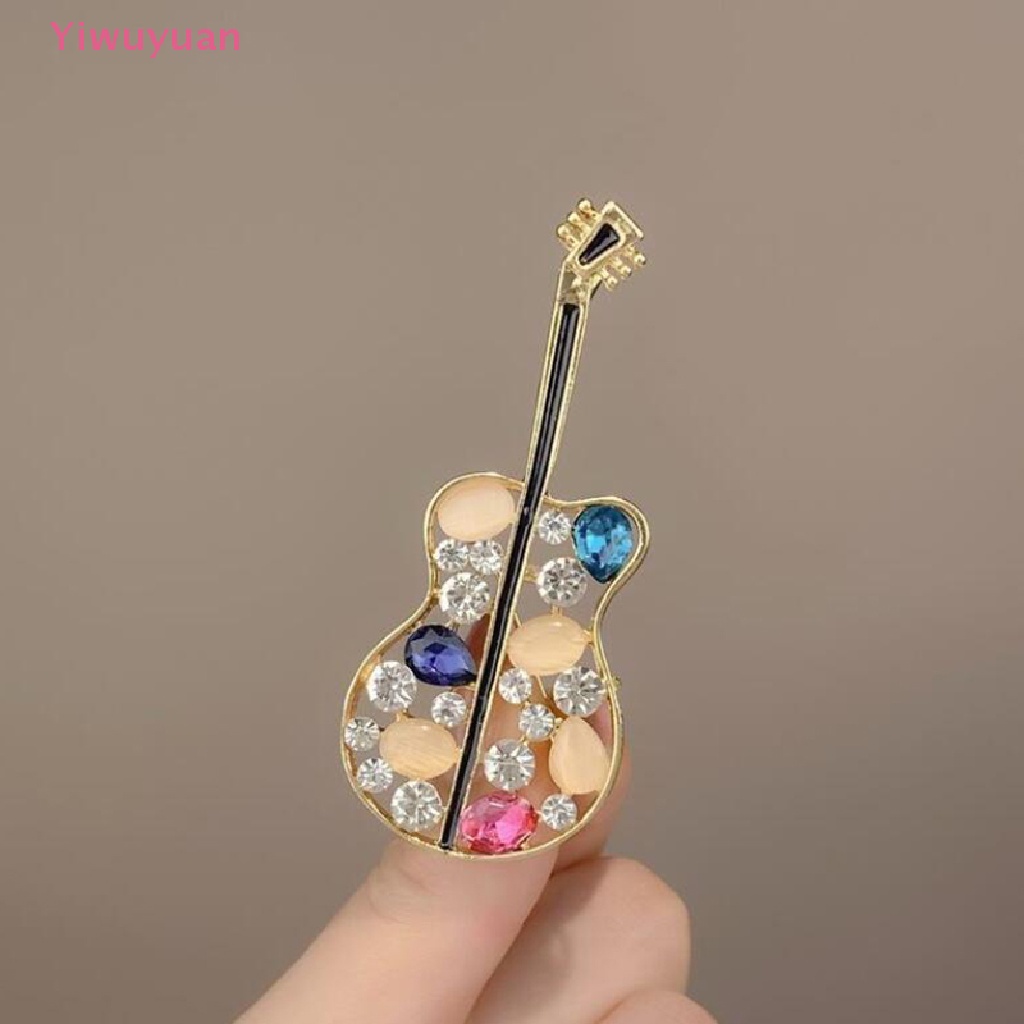 Ghim Cài Áo Hình Đàn Violin Đính Đá Nhân Tạo Thời Trang