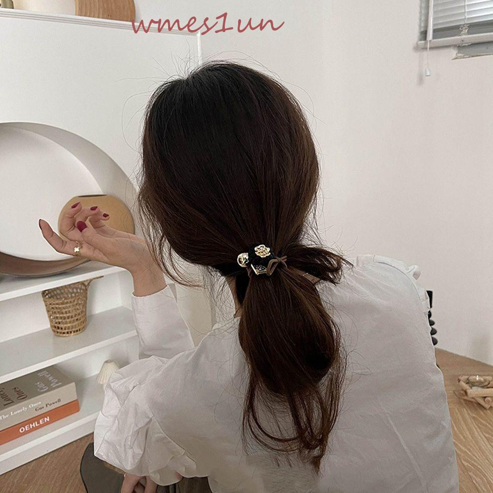 Dây Cột Tóc Cao Su Đính Nơ Cỡ Nhỏ Phong Cách Hàn Quốc Dễ Thương WMES15H