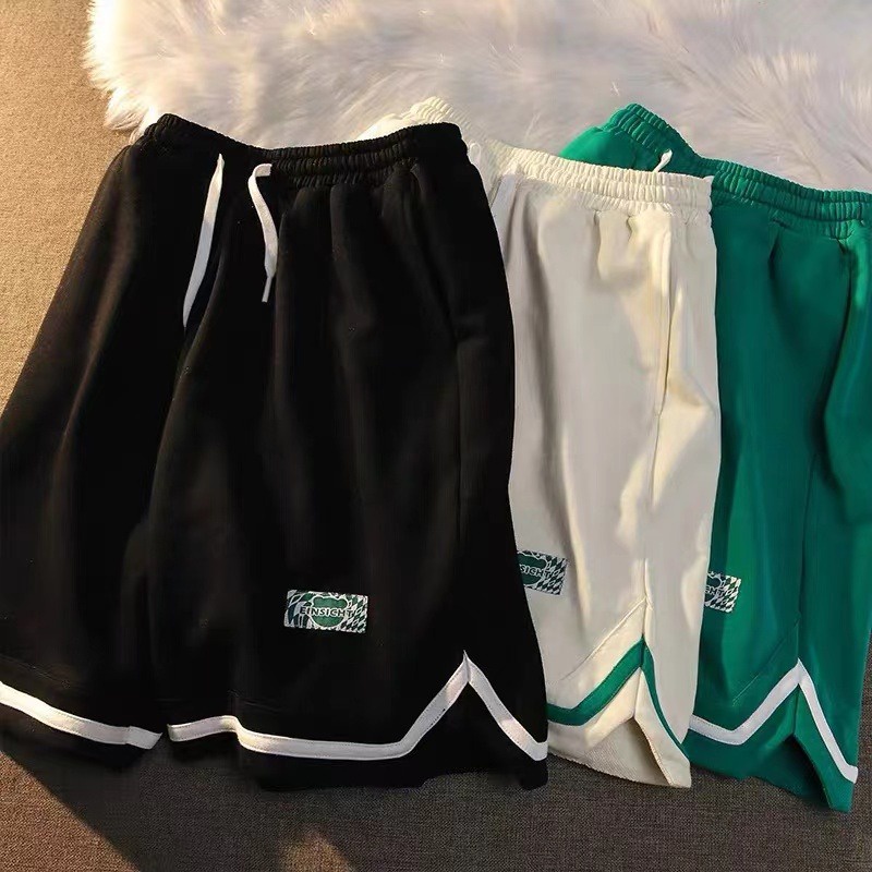 Quần Short Lưng Thun Co Giãn Màu Sắc Tương Phản Thời Trang Mùa Hè Cho Nam 3 Màu